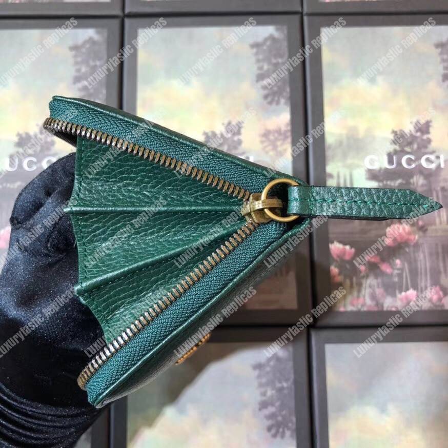 G*u*i garden leather zip around wallet green with butterfly