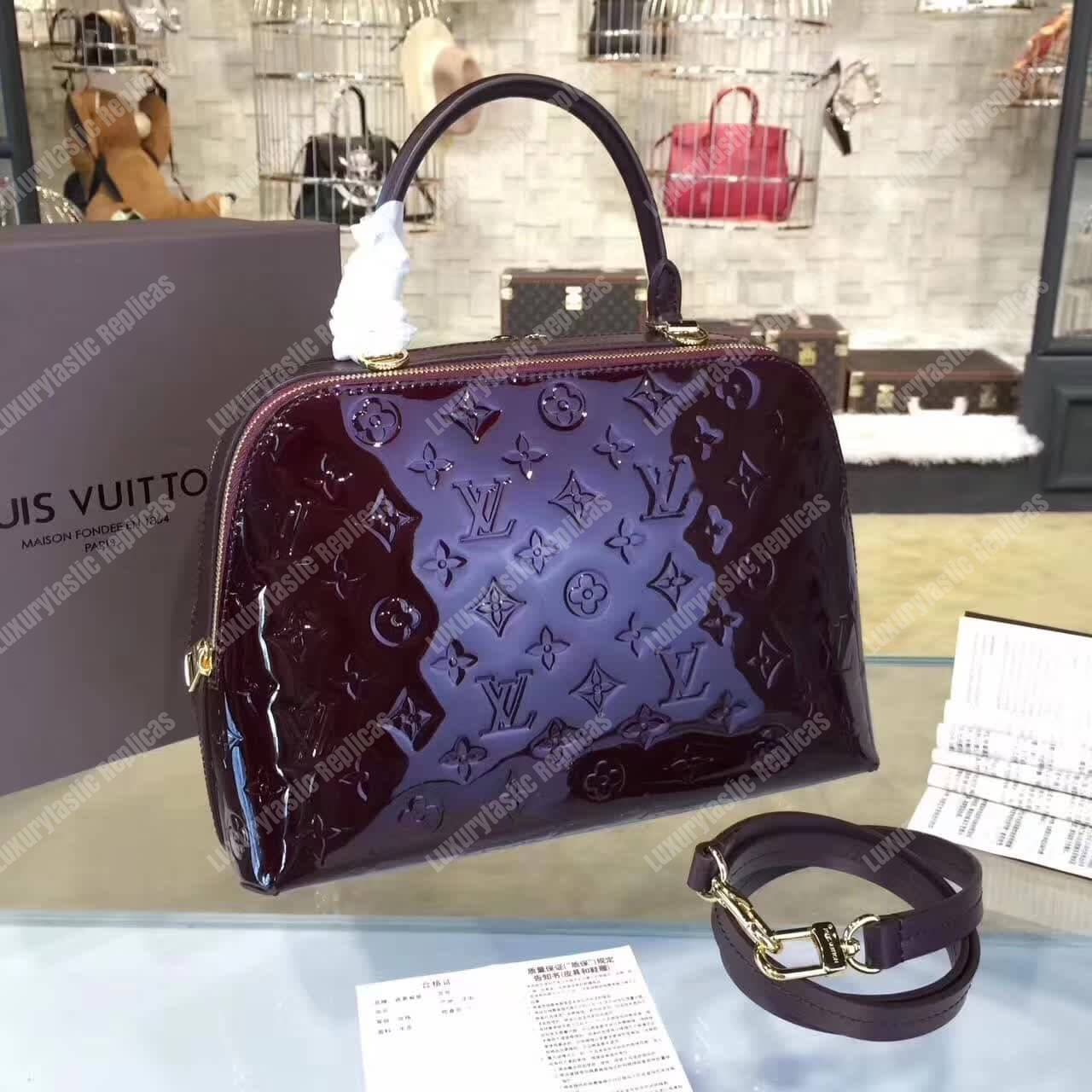 LV Melrose Monogram Vernis Amarante