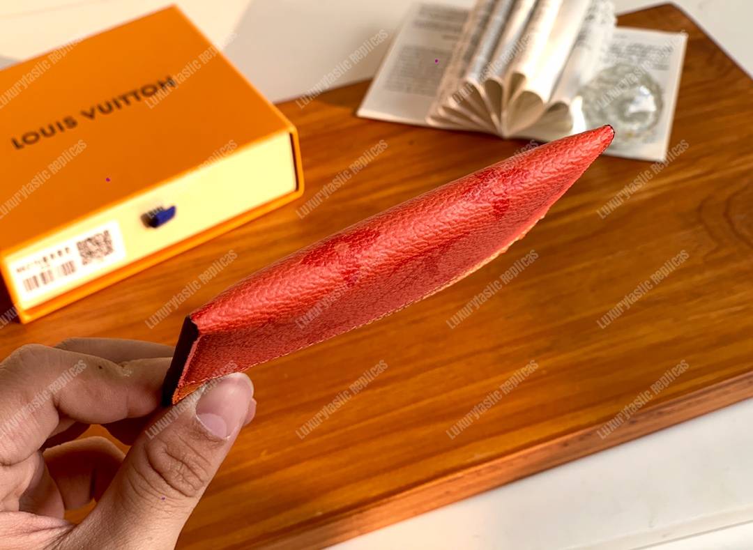 LV Double Card Holder Orange