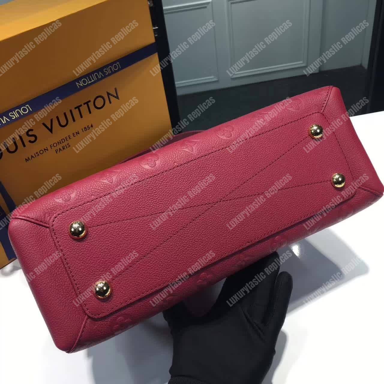 LV Vosges MM Bag Monogram Empreinte Leather Raisin