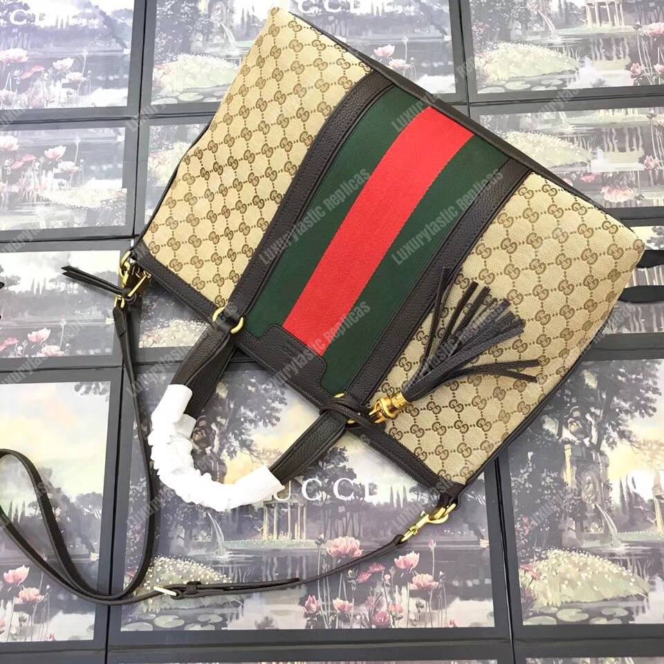 G*u*i rania convertible top handle bag web gg canvas medium