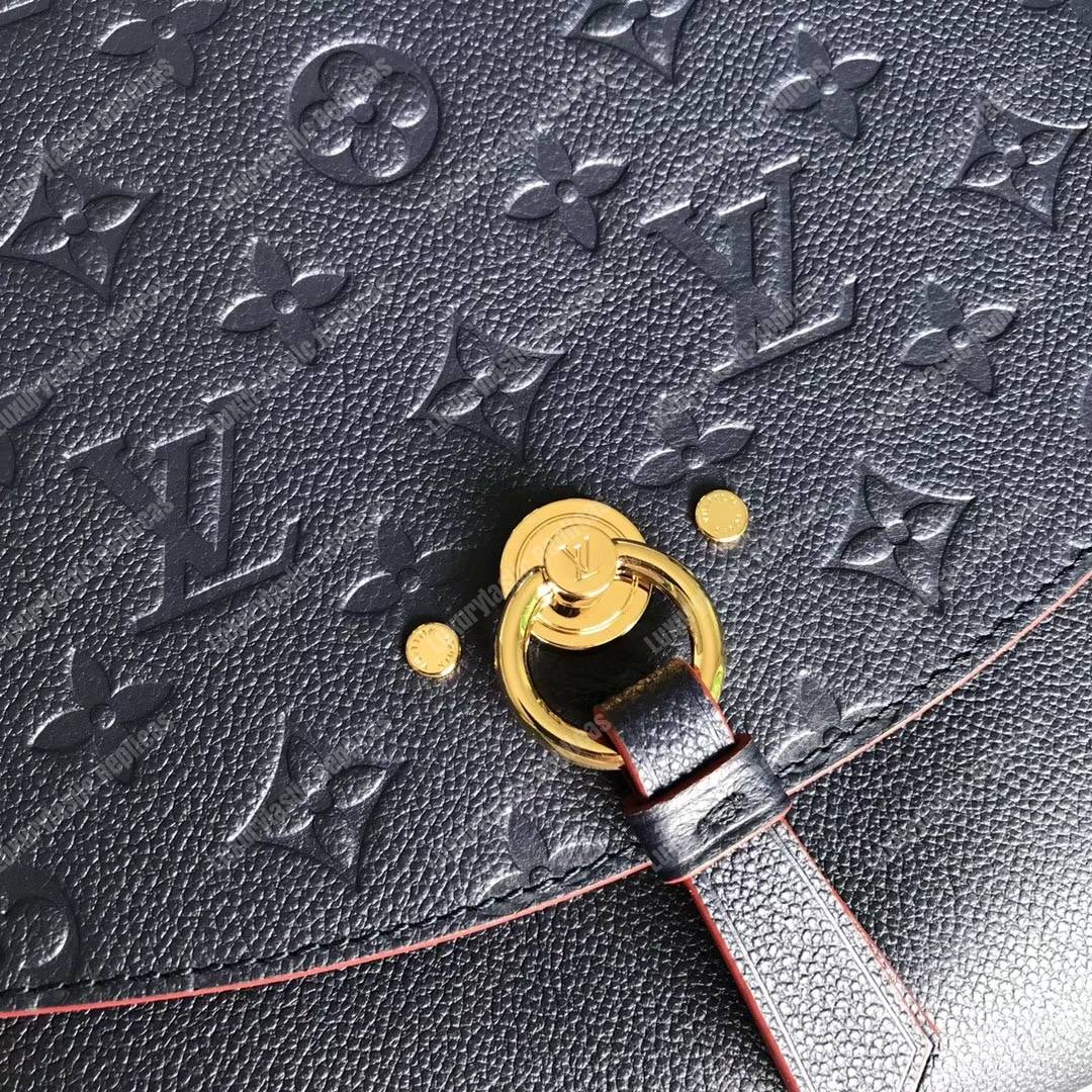 LV Blanche MM Monogram Empreinte Leather Marine Rouge