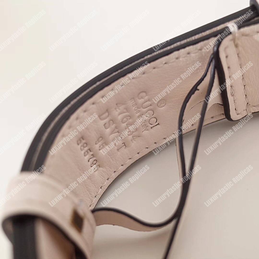 G*u*i gg marmont animal stud matelassé belt bag white