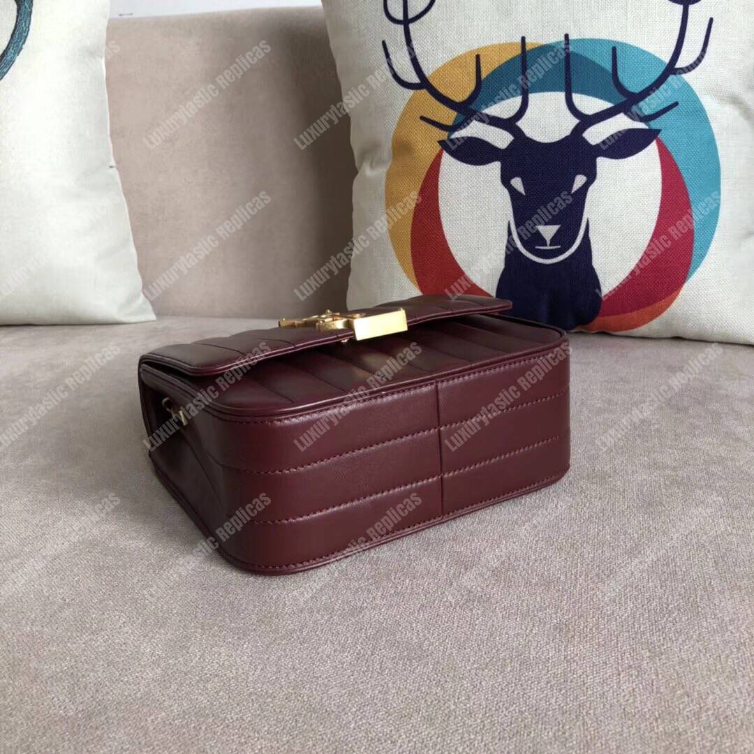 Saint Laurent Vicky Medium Dark Red