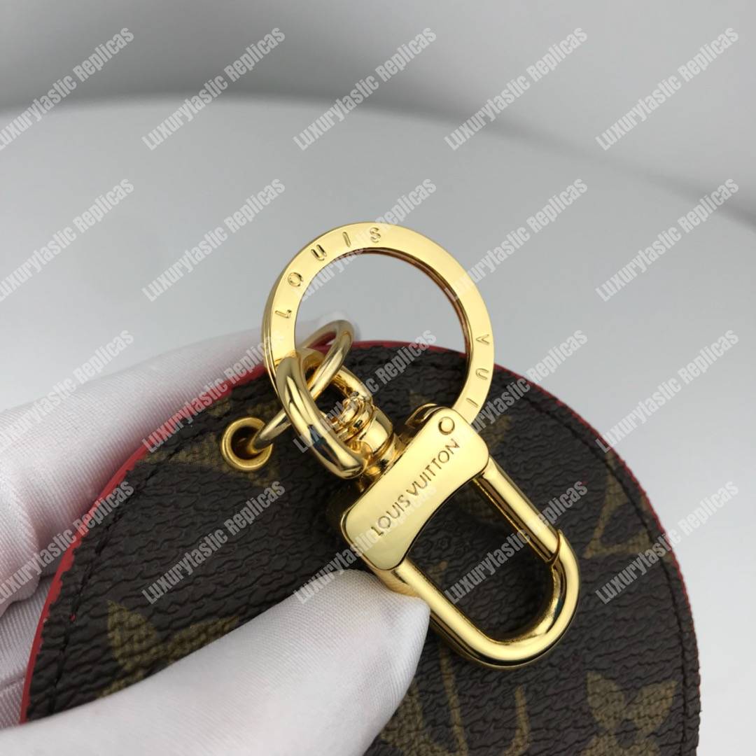 LV Mirror Bag Charm & Key Holder Monogram/Red