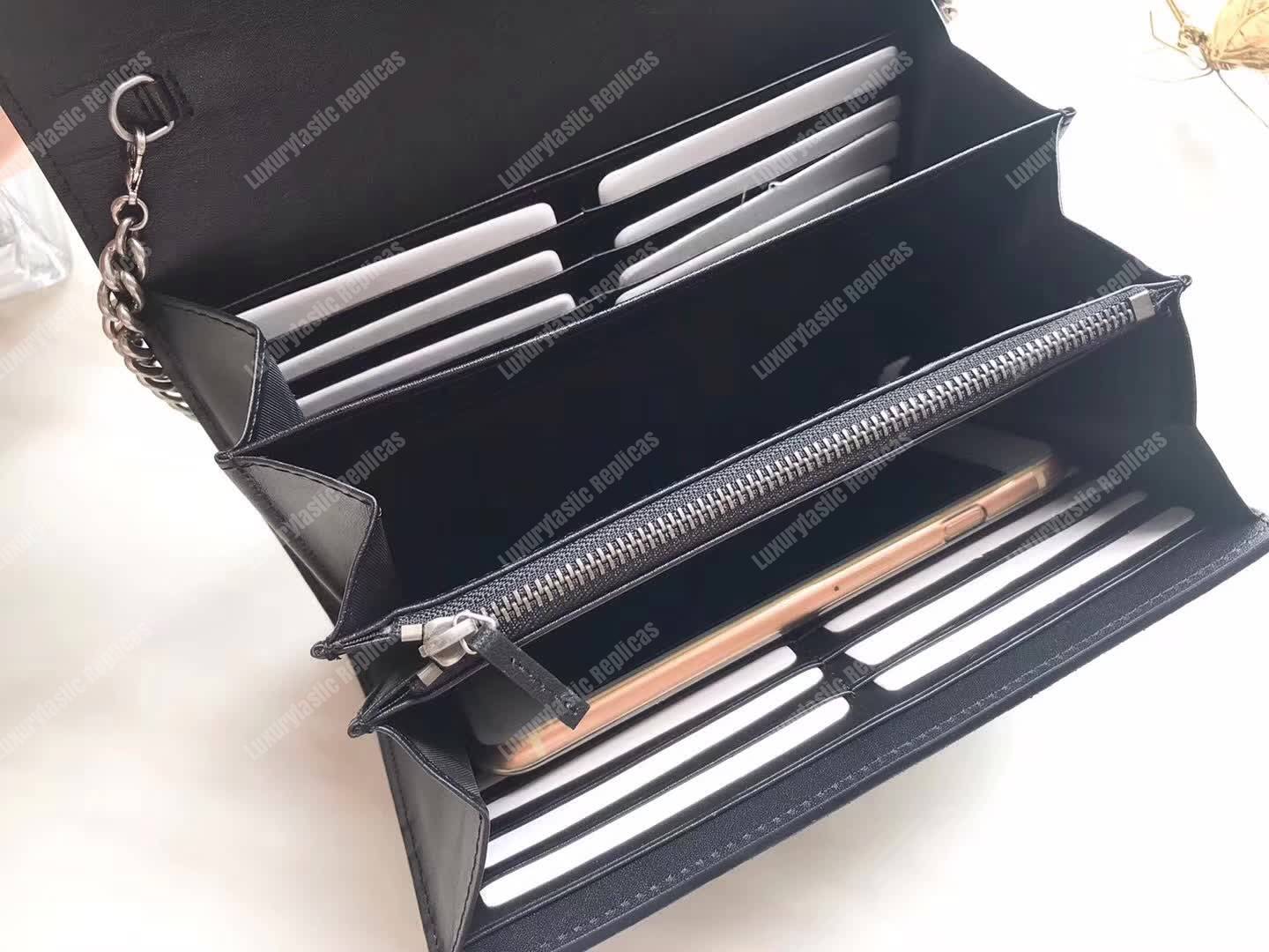 G*u*i dionysus suede mini chain bag black