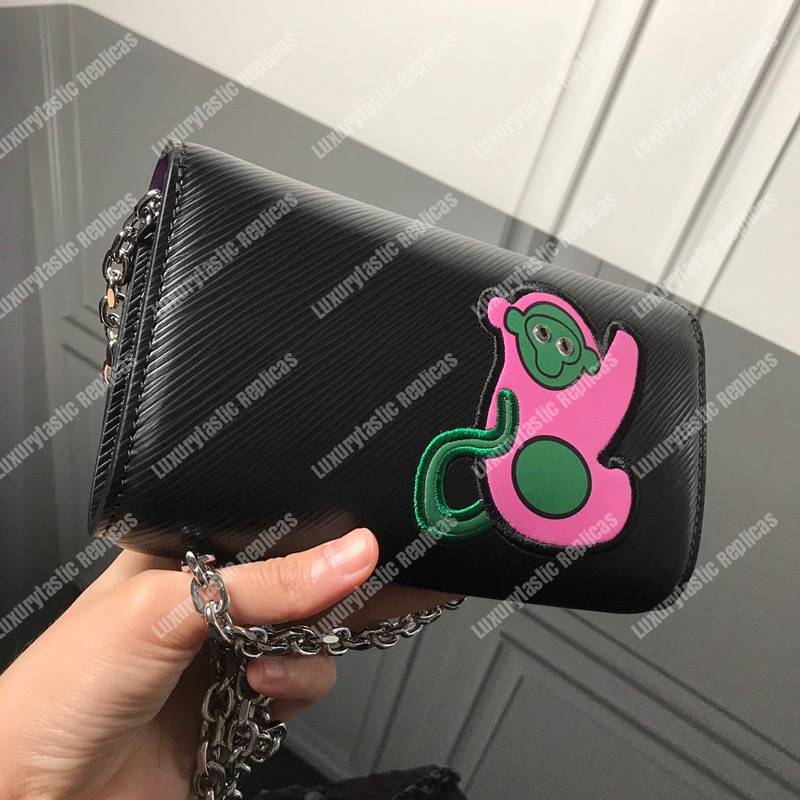 LV Twist Chain Wallet Epi Leather Travel and Trunk-Making Heritage Black