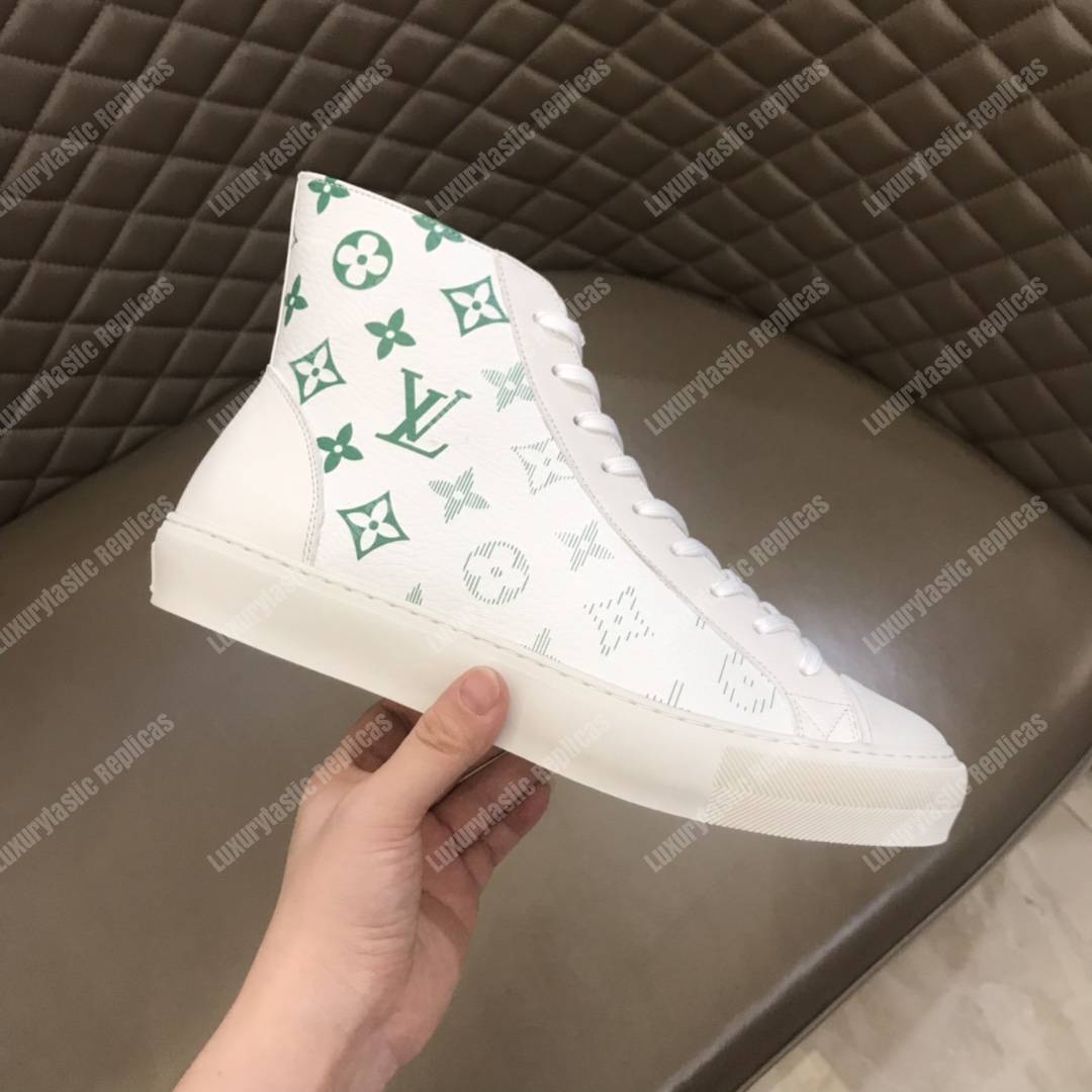 LV Tattoo Trainer Boots Green Print