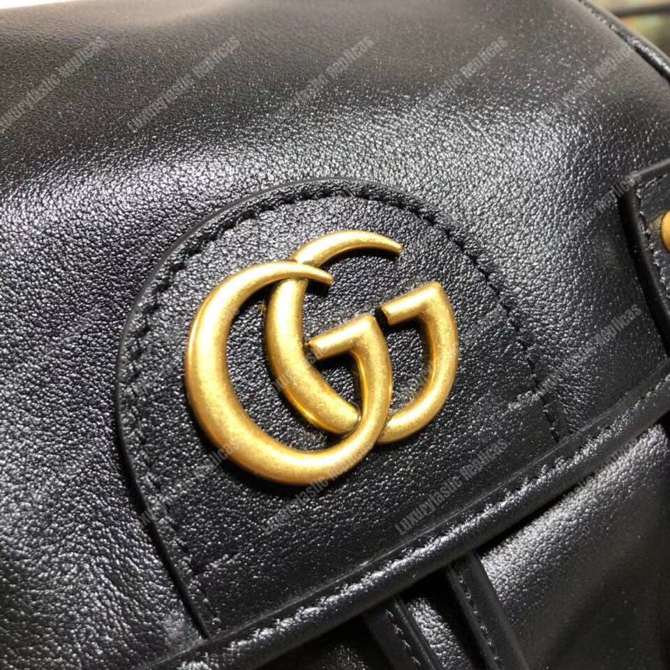 G*u*i re(belle) leather backpack black