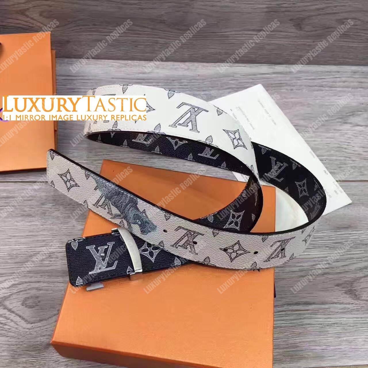 LV Initiales 40MM Reversible Monogram Ink Canvas Belt