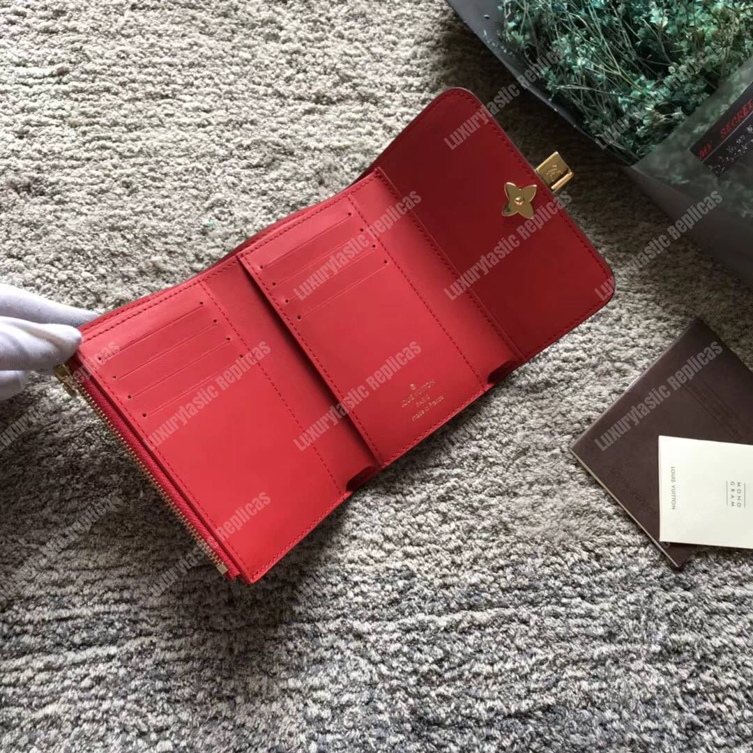 LV Flower Compact Wallet Monogram Coquelicot