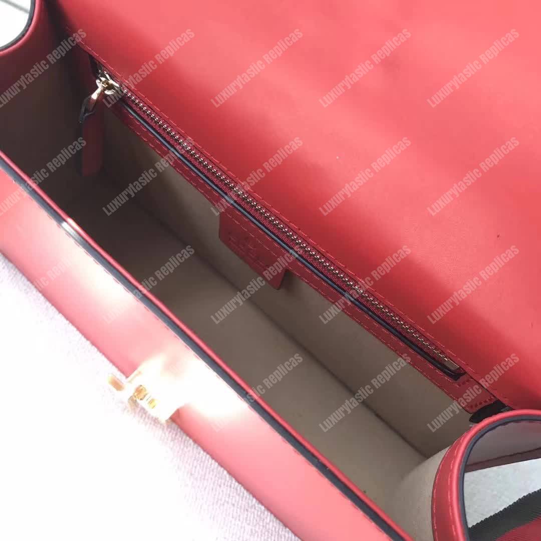 G*u*i sylvie small shoulder bag hibiscus red