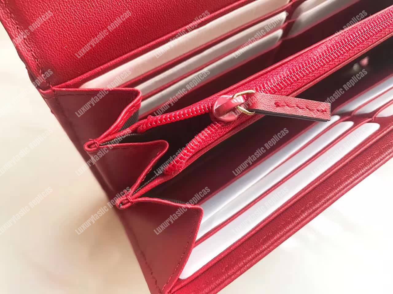 G*u*i gg marmont quilted continental wallet red