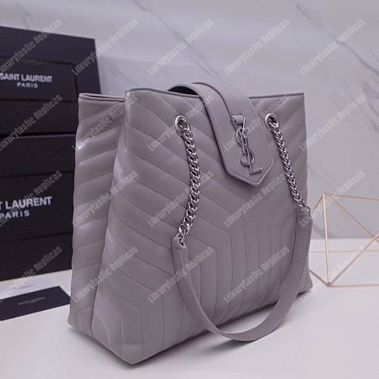Saint Laurent Large Loulou Shopping Bag Earth Grey