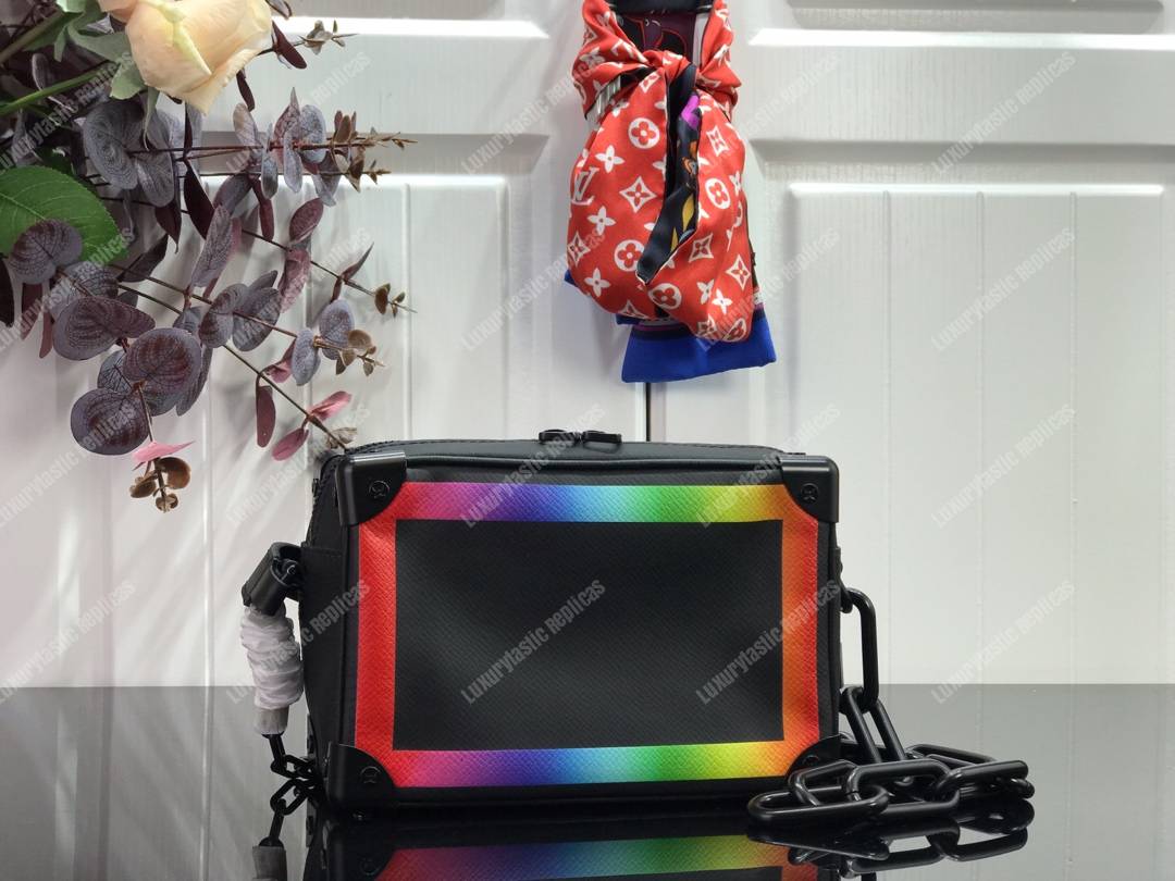 LV Abloh Mini Soft Trunk Taiga Leather