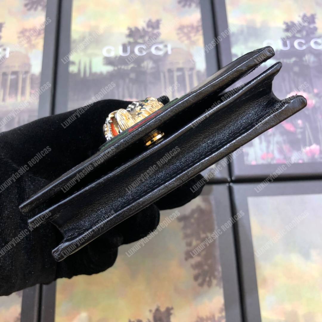 G*u*i rajah chain card case wallet black