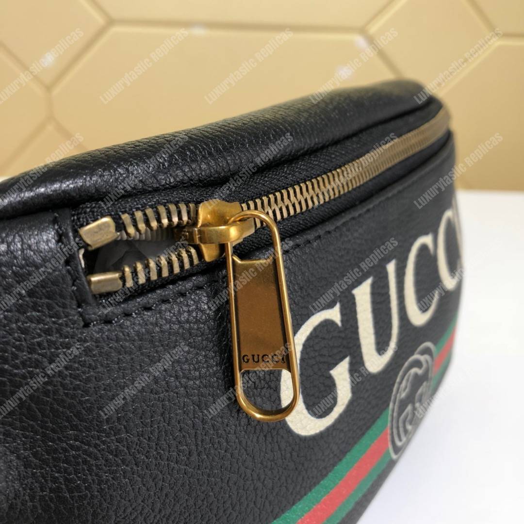G*u*i print small belt bag black