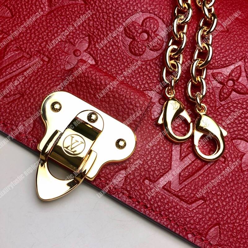 LV Vavin Chain Wallet Scarlet Red