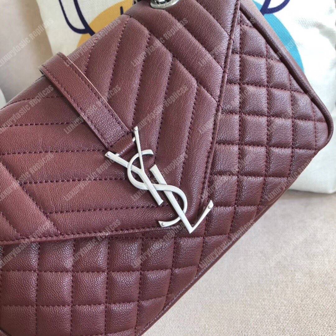 Saint Laurent Classic Medium Soft Envelope Dark Red