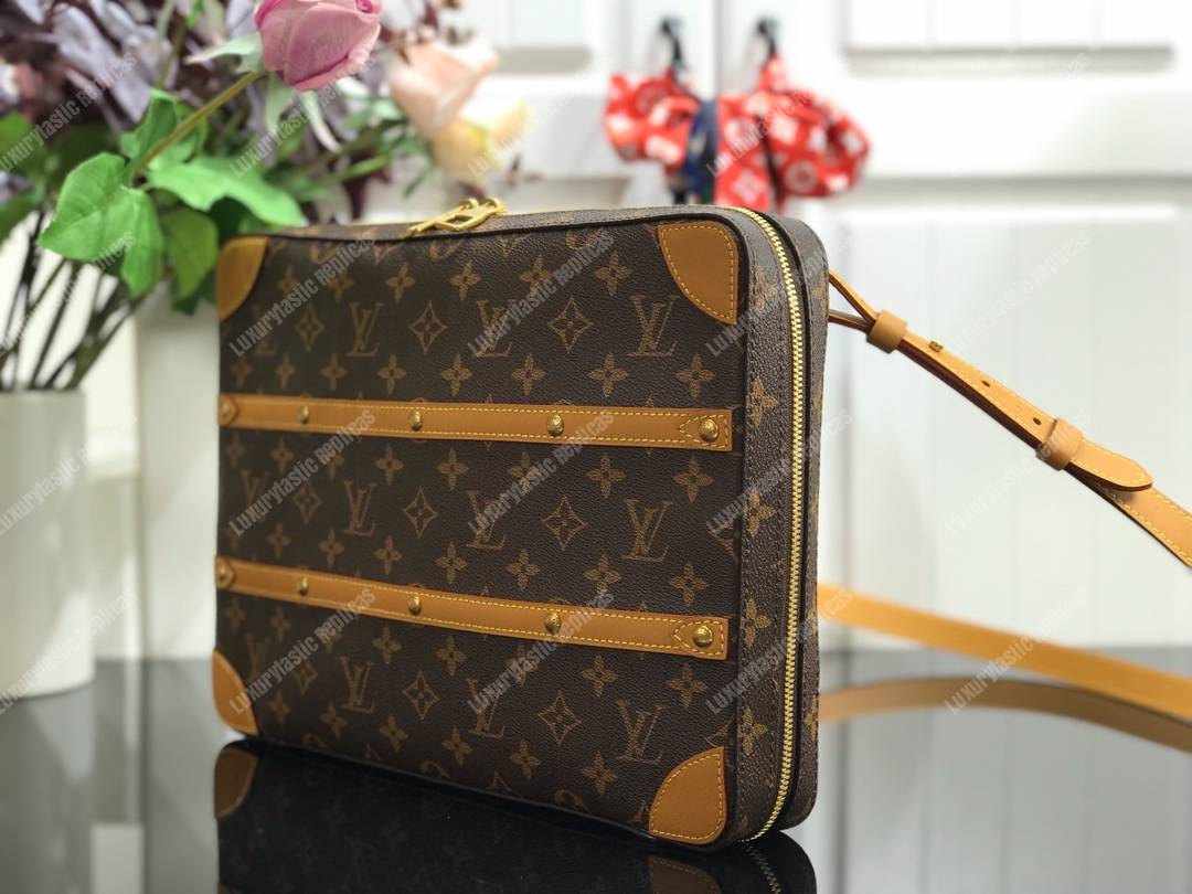 LV Soft Trunk Messenger MM Monogram Canvas