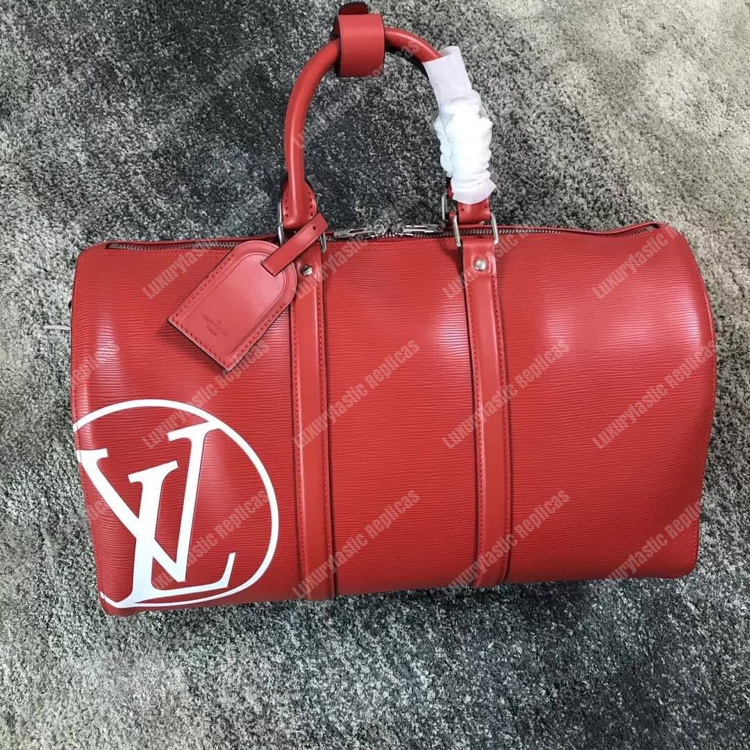 LV Keepall Bandouliere 45 Epi Leather Red