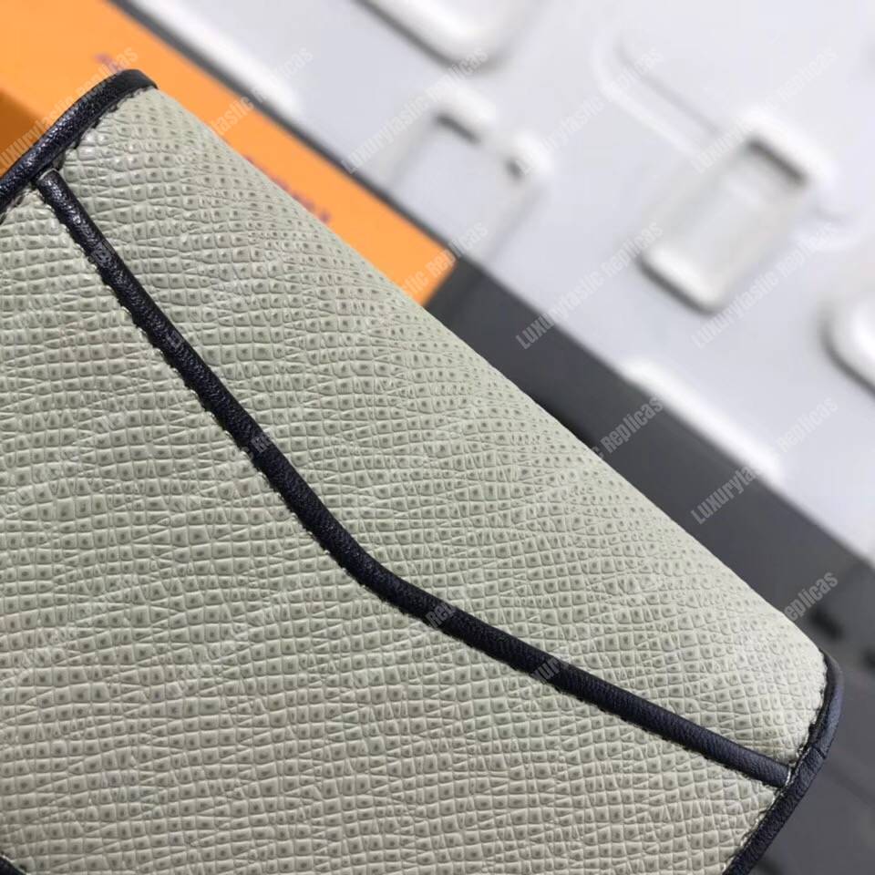 LV Pocket Organizer Taiga Leather Silver