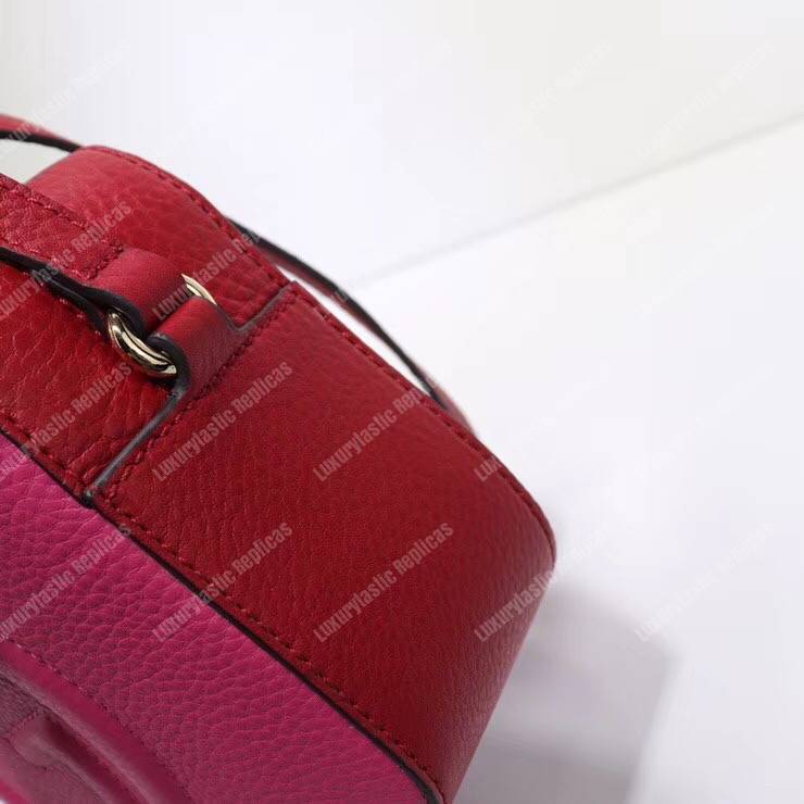 G*u*i soho small leather disco bag pink/red
