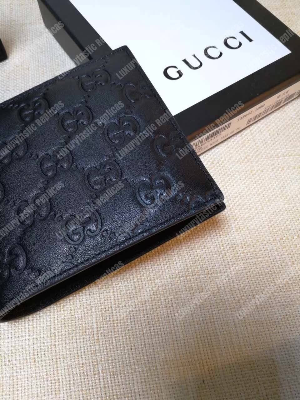 G*u*i G*u*issima web bi-fold wallet black