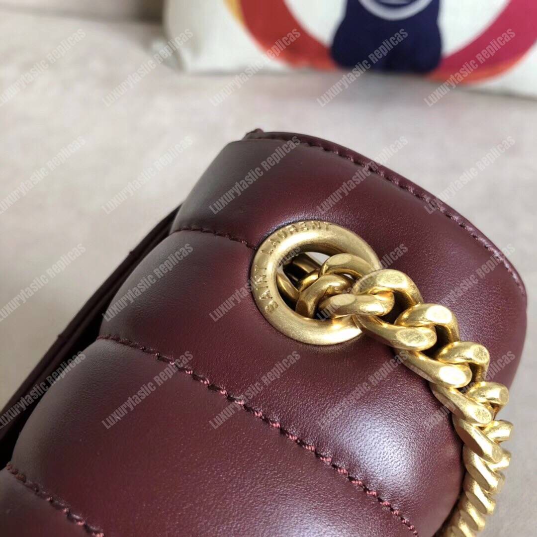 Saint Laurent Vicky Medium Dark Red