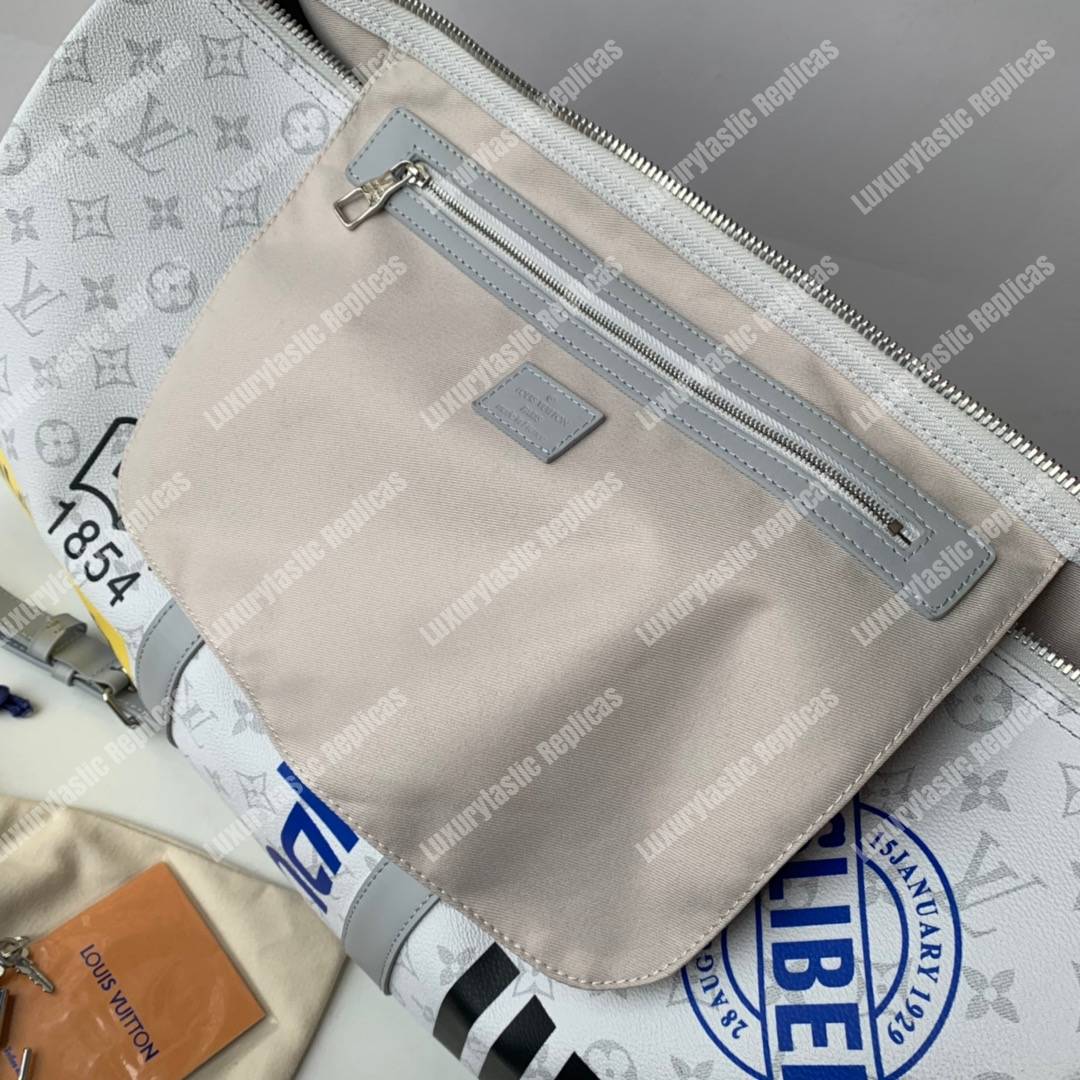 LV Keepall Bandouliere 45 Monogram White