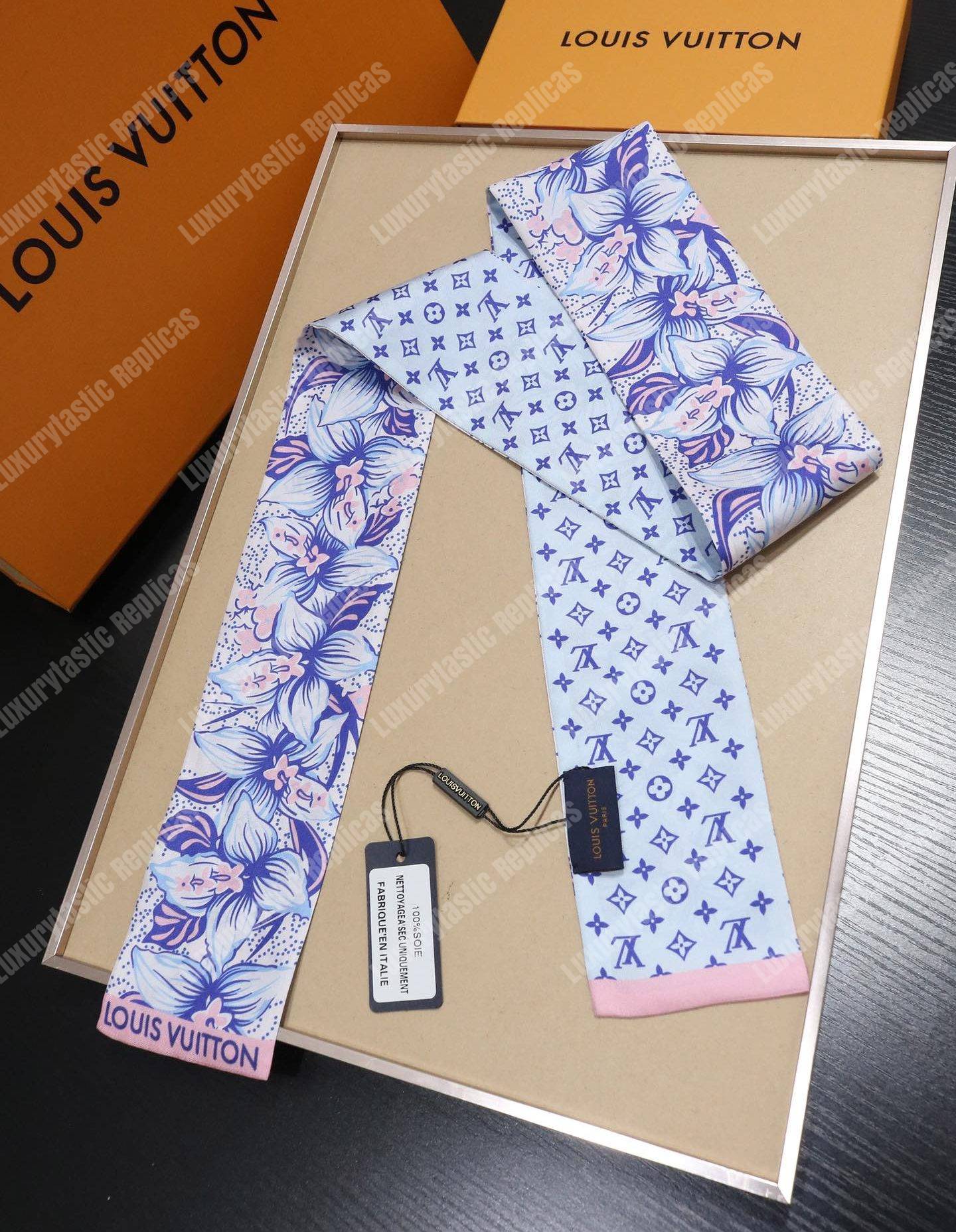 LV Monokinawa Bandeau Blue Hawaiian Floral Monogram Silk Spring 2018