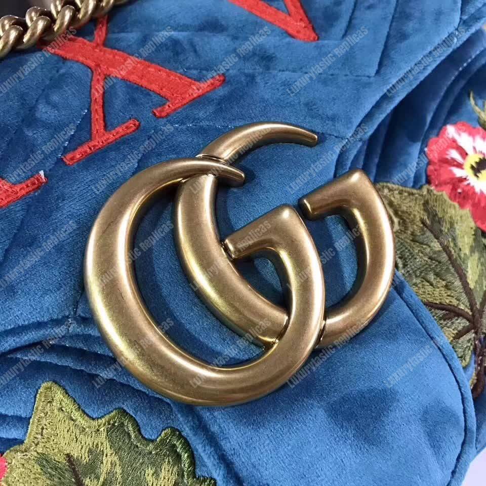 G*u*i gg marmont medium velvet bag xxv