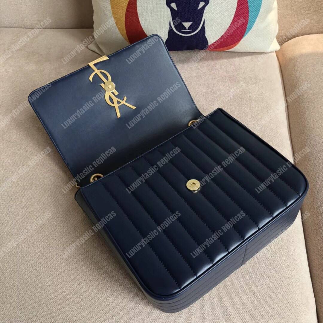 Saint Laurent Vicky Large Navy