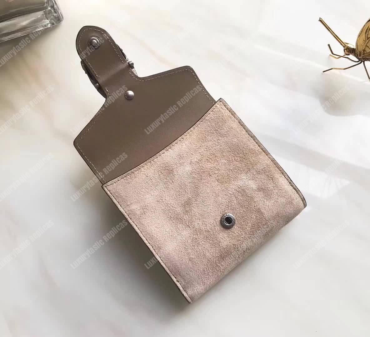 G*u*i dionysus suede wallet taupe