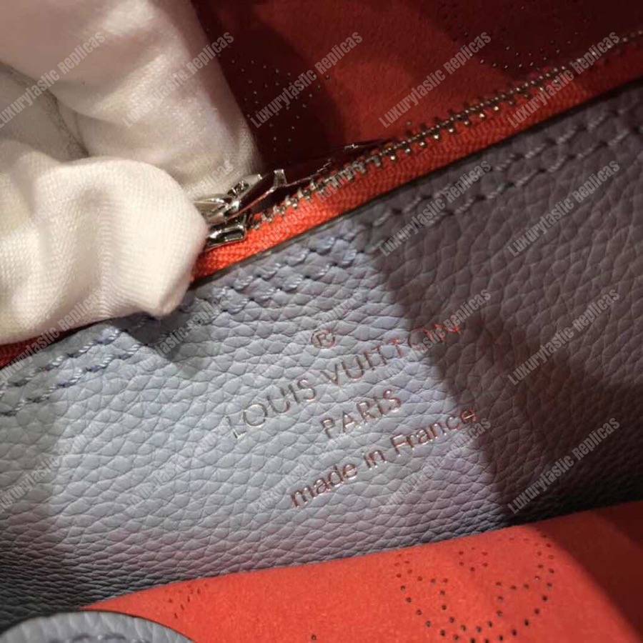 LV Carmel Mahina Monogram Bleu Horizon Pumpkin