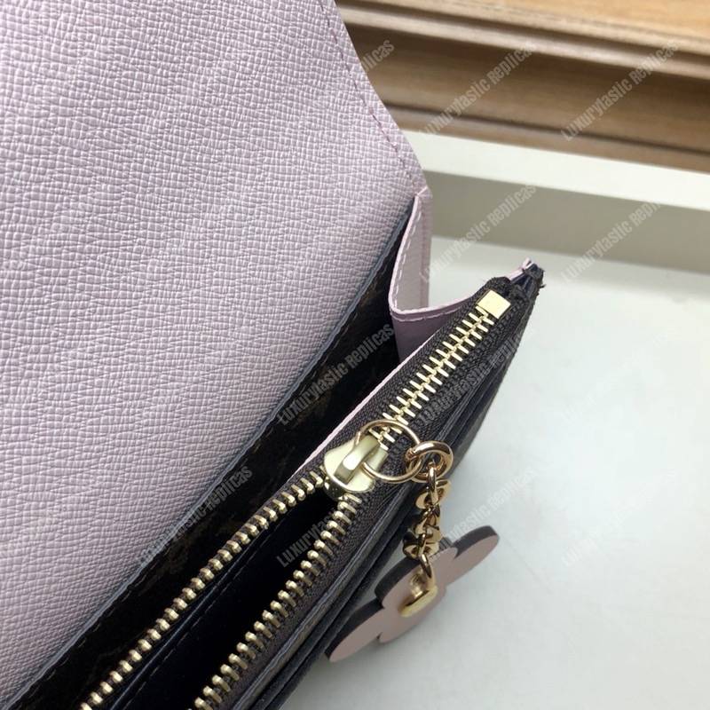 LV Emilie Wallet Monogram Rose Ballerine