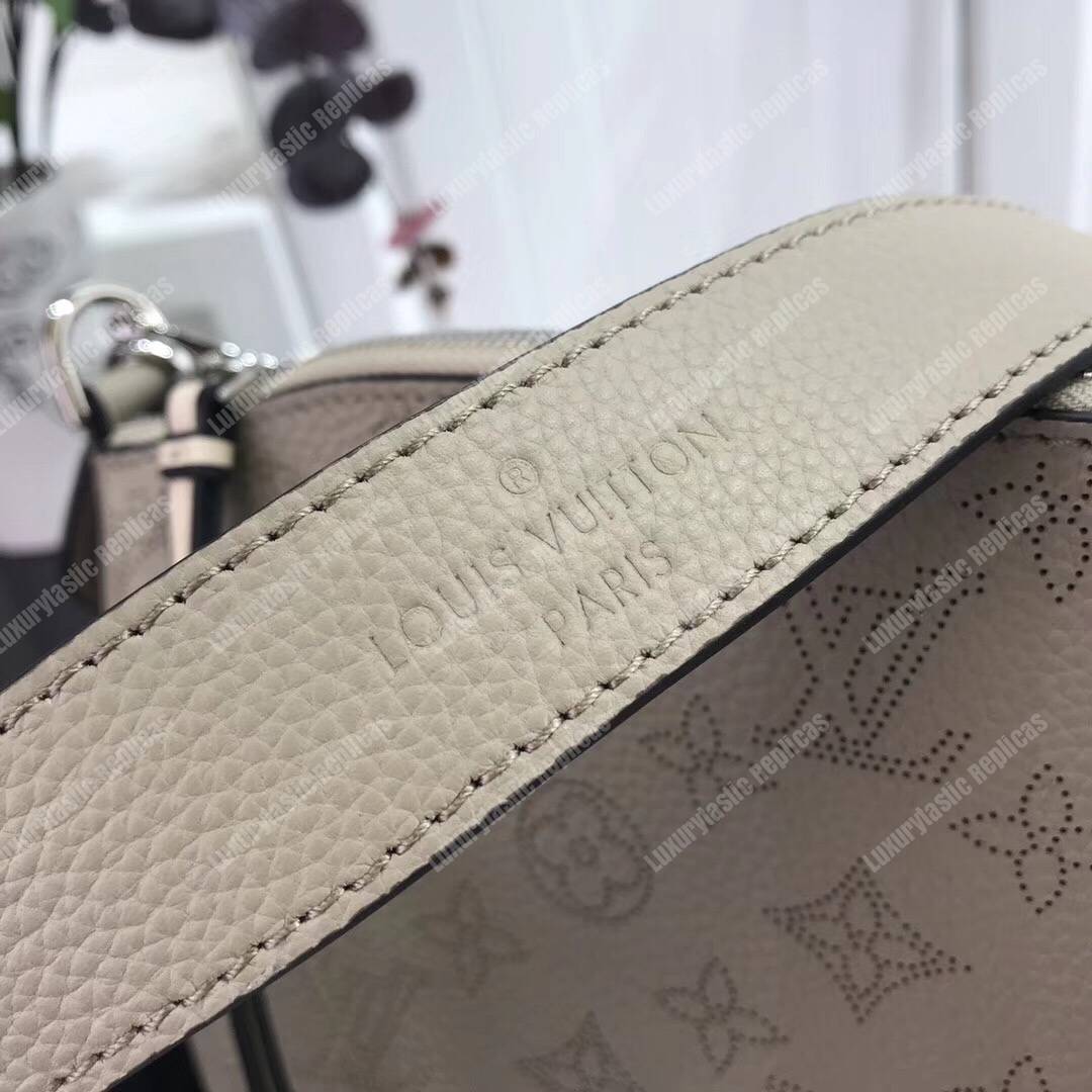 LV Babylone Chain BB Mahina Galet Gray Braided Handle