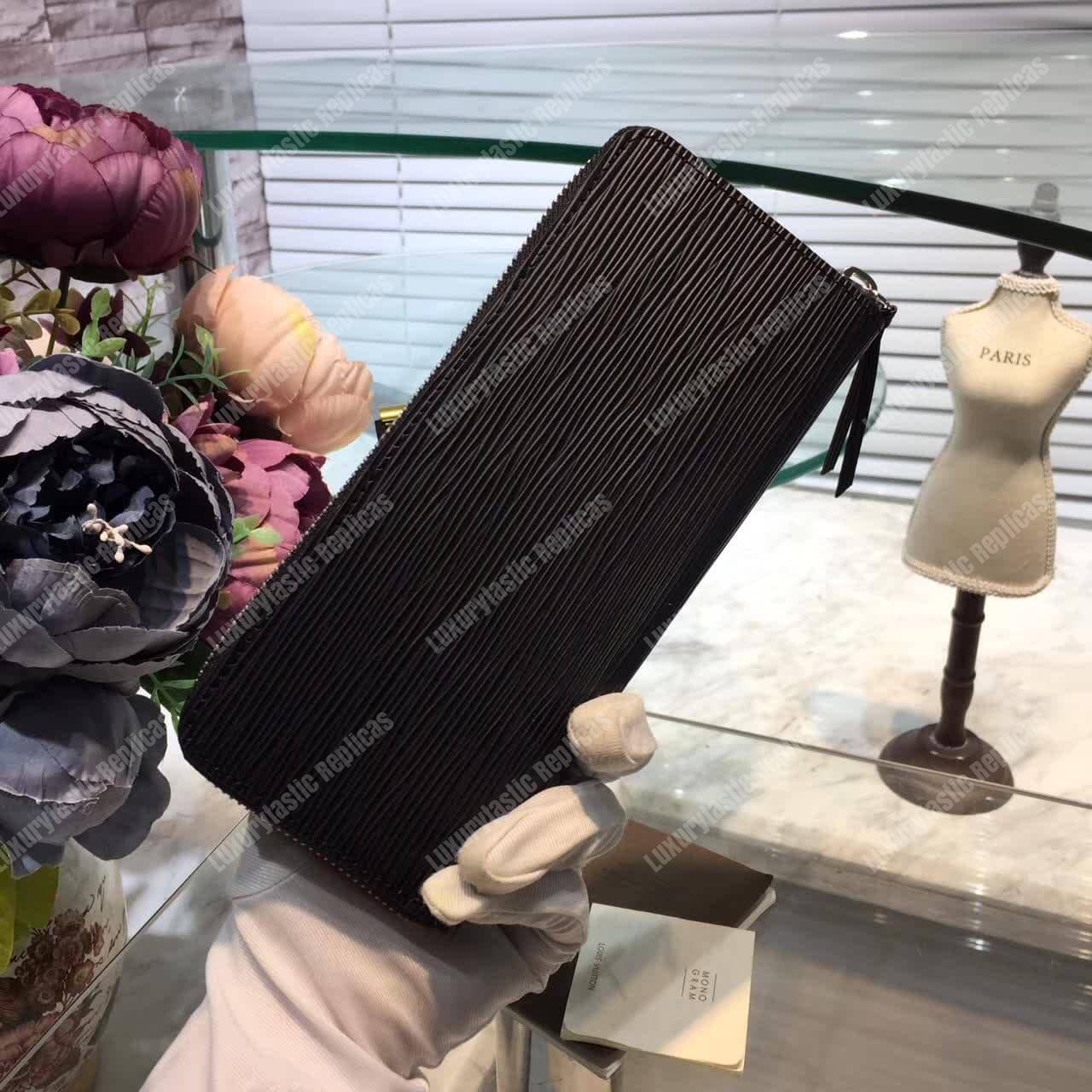 LV Clemence Wallet Epi Leather Noir