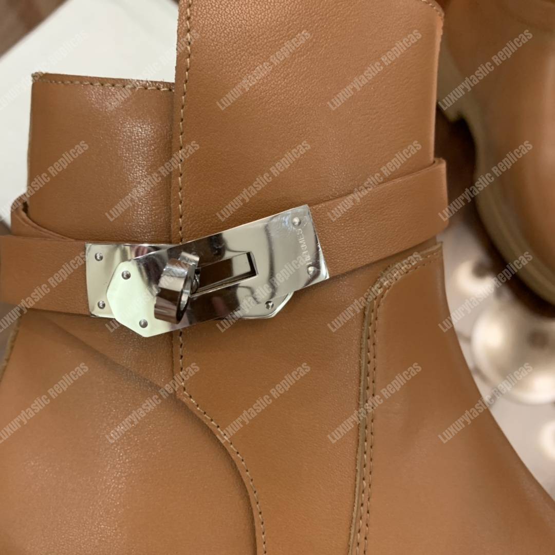 H**mes veo ankle boot brown