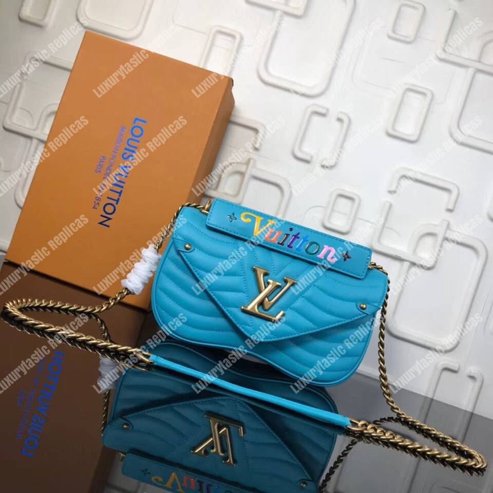 LV New Wave Chain Bag MM Malibu Green