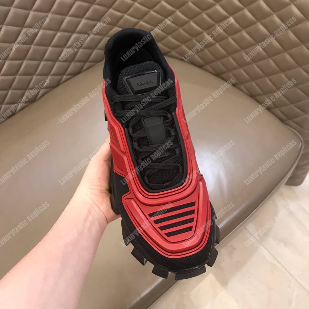 Pra*a cloudbust thunder knit sneakers red