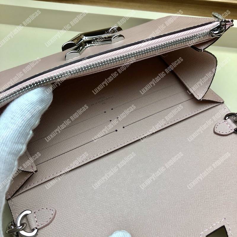 LV Special Edition Twist Chain Wallet Epi Leather in Rose Ballerine
