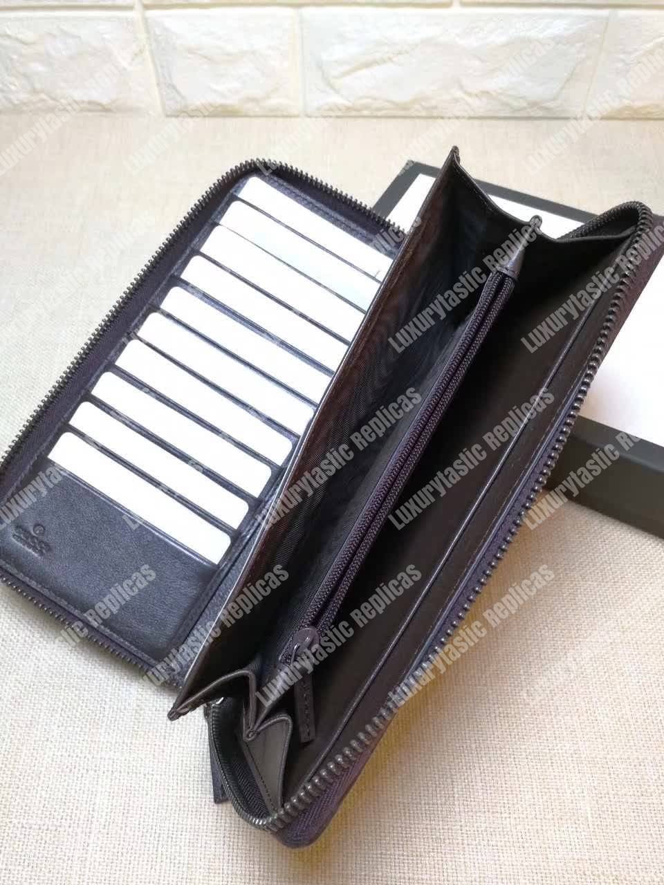 G*u*i gg signature continental zip around wallet black