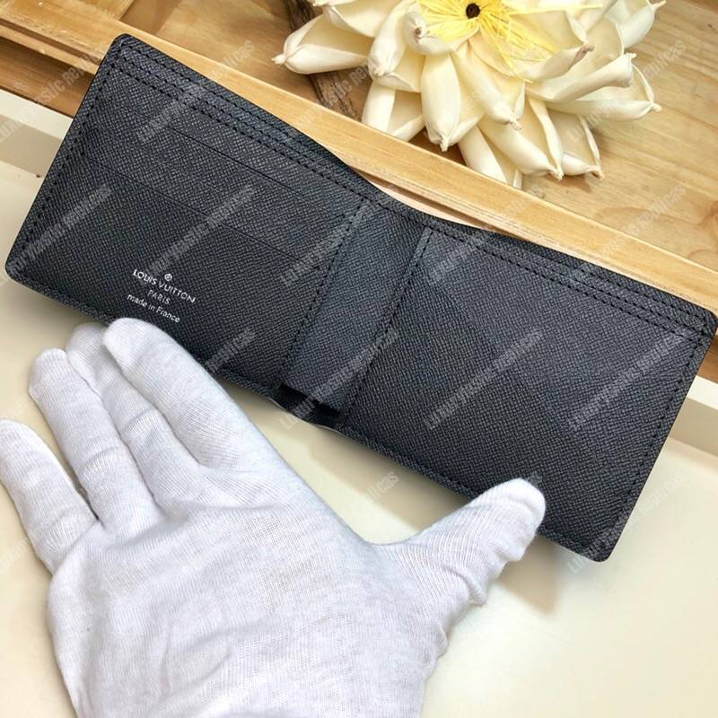 LV Multiple Wallet Taiga Leather Noir