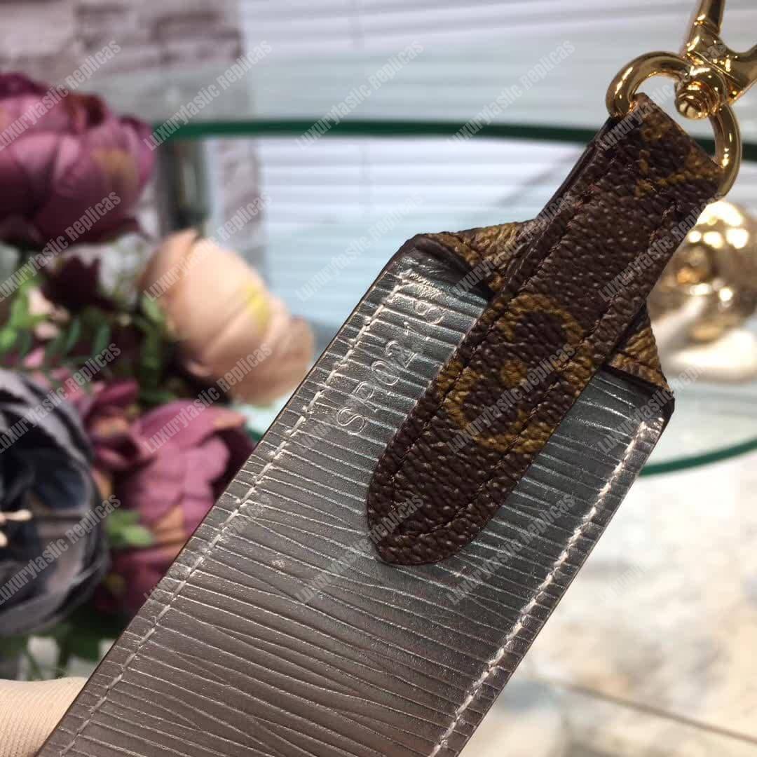 LV Monogram Shoulder Strap Silver