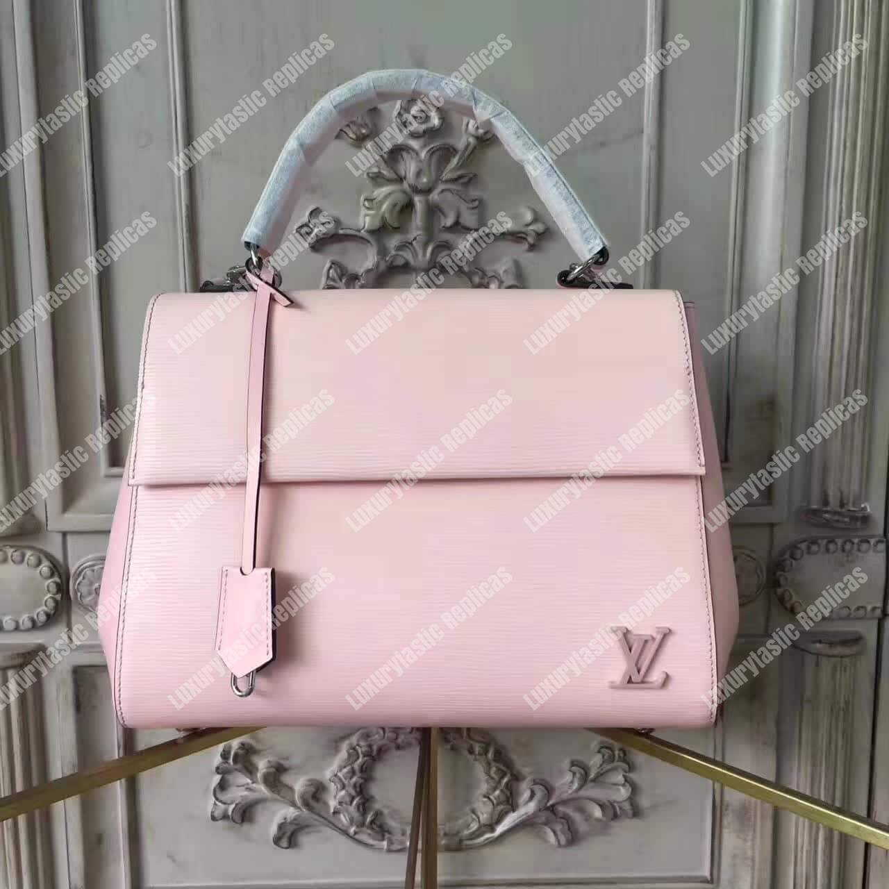 LV Cluny MM Bag Epi Leather Rose Ballerine