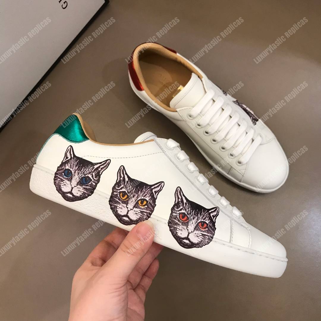 G*u*i ace sneaker with mystic cat white