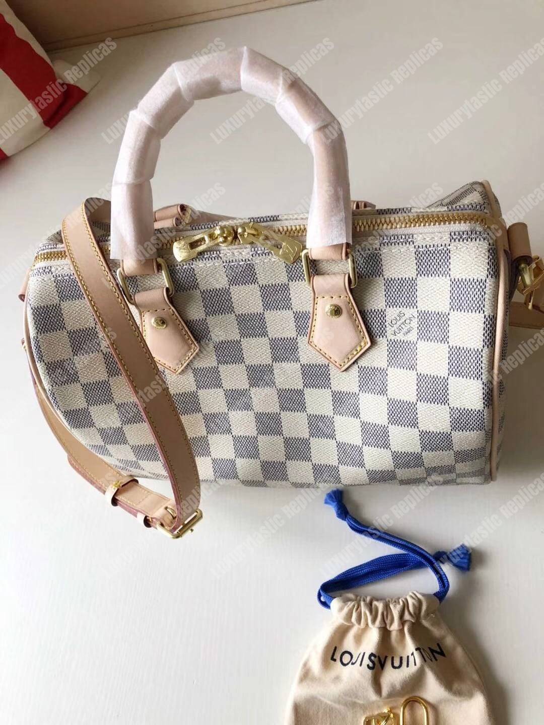 LV Speedy Bandouliere 25 Damier Azur Canvas