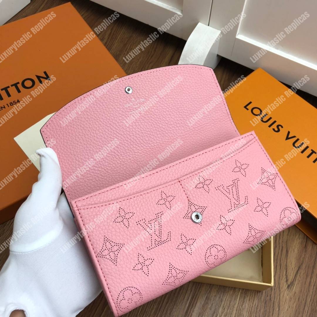 LV Iris Wallet Mahina Leather Magnolia