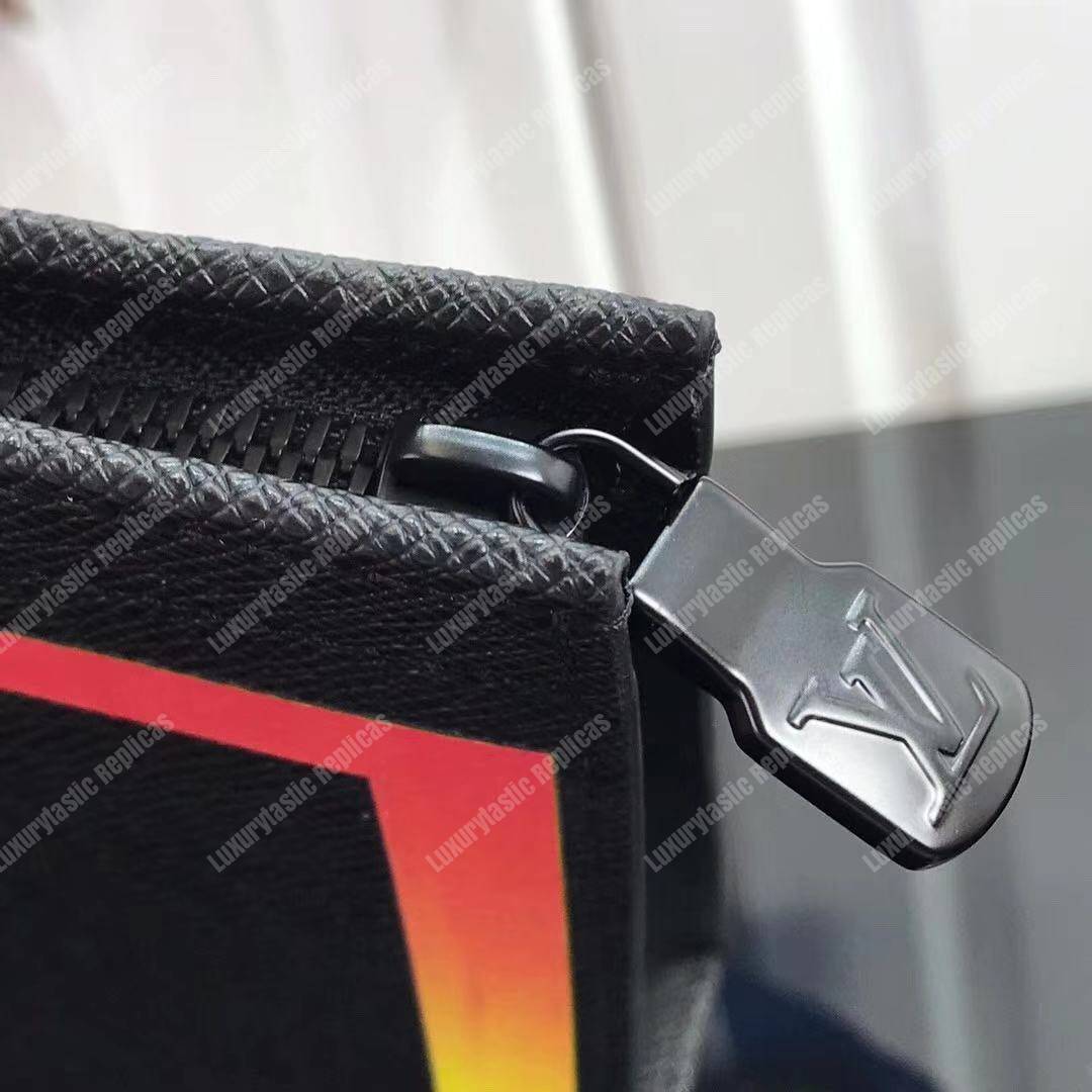 LV Abloh Pochette Voyage MM Taiga Leather